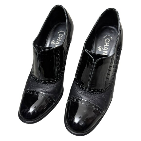 CHANEL Stunning LEATHER Luxury Designer QUILTED Pumps Heels Womens 7.5 US - Picture 9 of 10